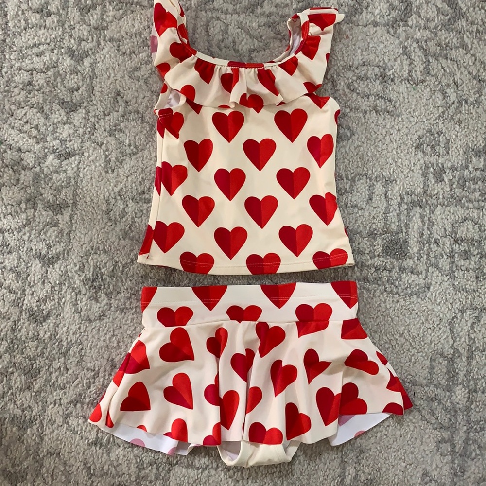 Hanna Andersson heart tankini swimsuit